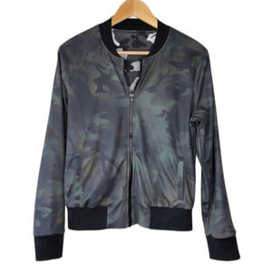 WITH Wear it to Heart Reversible Lightweight Camouflage Bomber Jacket Size S